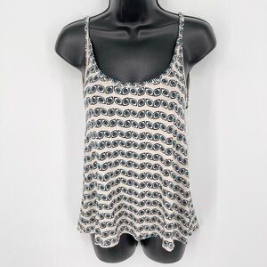 Lauren Moshi Zena NEW Deep Back Spaghetti Tank Top Allover Evil Eye‎